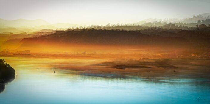 sedgefield lagoon autumn garden route south africa